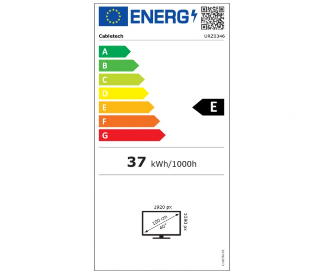 TV FULL HD 40 INCH 102CM H.265 HEVC CABLETECH 