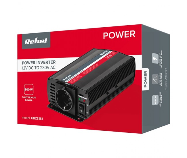 INVERTOR 12V 230V 300W REBEL 