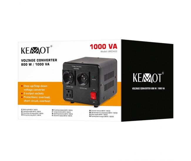 CONVERTOR TENSIUNE 800W 1000VA KEMOT 