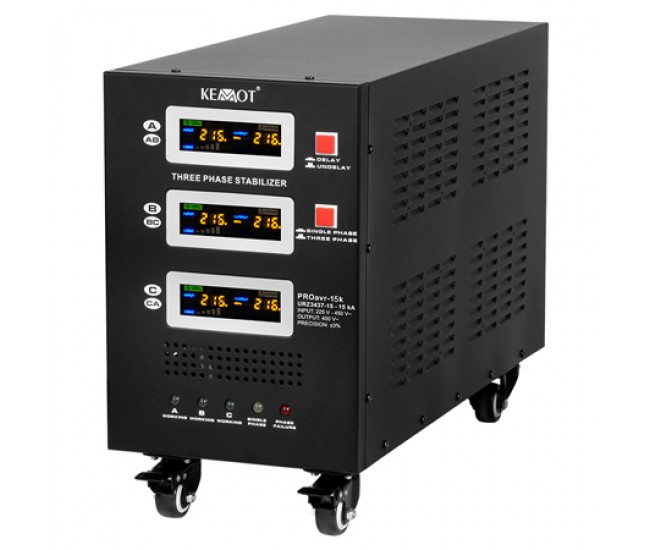 STABILIZATOR SERVOMOTOR TRIFAZAT 15KVA PROAVR-15K KEMOT 