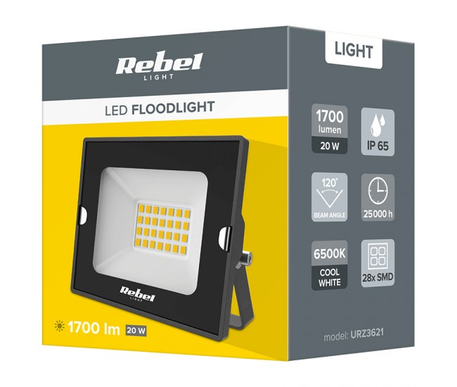 REFLECTOR LED 20W 6500K 230V REBEL 