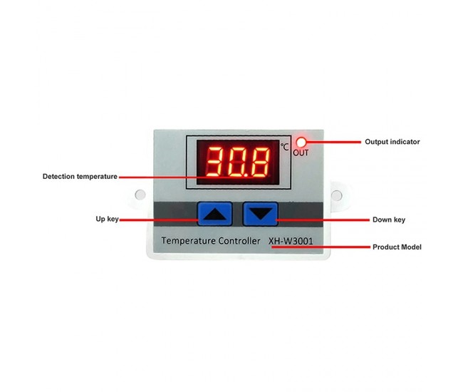 TERMOSTAT LCD TEMPERATURA XH-W3001 230V 