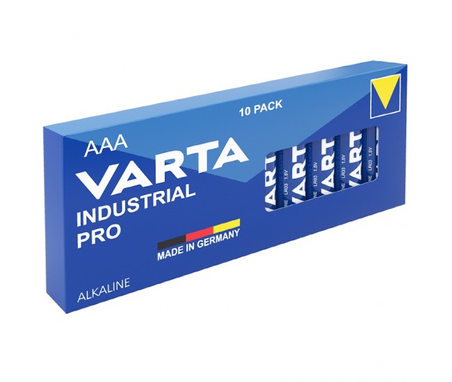 SET 10 BATERII ALCALINE LR03 AAA INDUSTRIAL PRO VARTA 