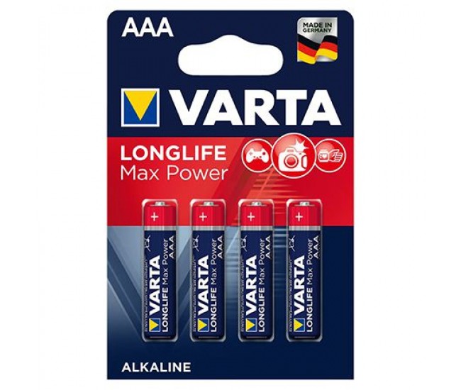 BATERIE ALCALINA LR03 MAX POWER VARTA BLISTER 4 BUC 