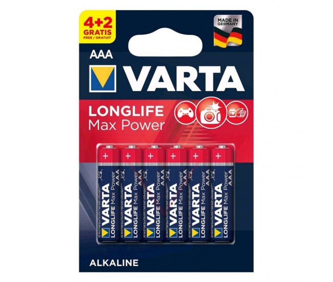 BATERIE ALCALINA LR03 MAX POWER VARTA BL 6BUC 