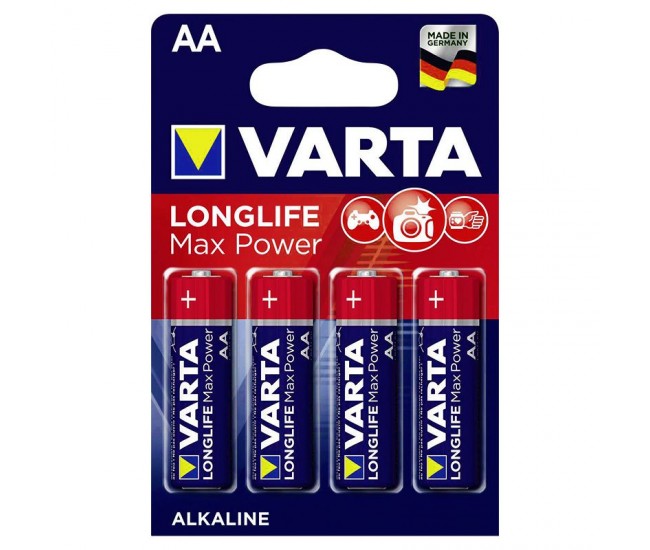 BATERIE ALCALINA LR06 MAX POWER VARTA BLISTER 4 BUC 