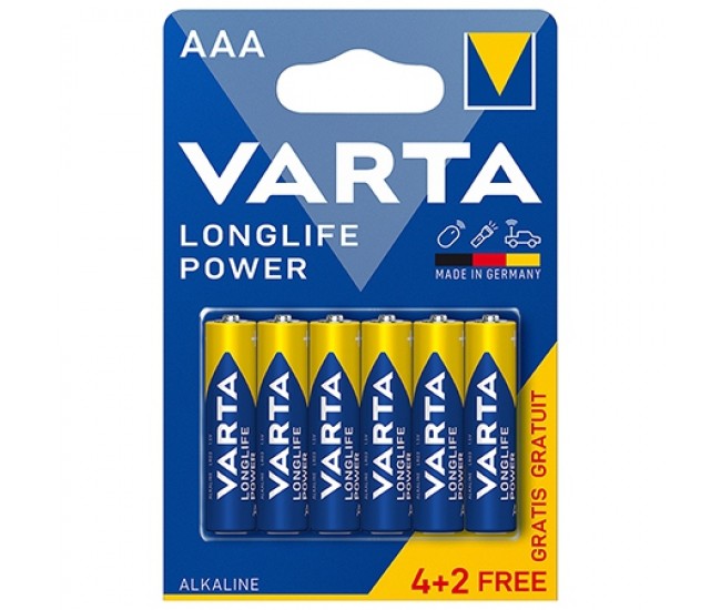 BATERIE ALCALINA LONGLIFE POWER LR3 4+2 VARTA 