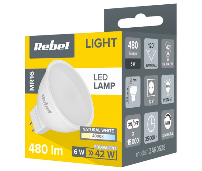 BEC LED MR16 6W 4000K 12V REBEL 