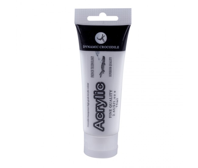 Vopsea acrilica Dynamic Crocodile, 75 ml, alba