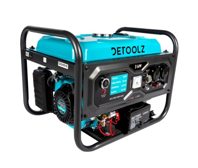 Generator detoolz 3kw 2p230 b4t pornire electrica 15l fara roti g02