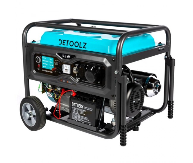 Generator detoolz 5.5kw 2p230 b4t pornire electrica 25l cu roti g02