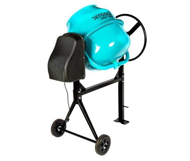 Betoniera detoolz 140l, 850w, cu roti si coroana de fonta