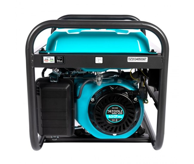 Generator detoolz 2.5kw 2 prize 230v benzina, 4t, pornire manuala 15l fara roti g01