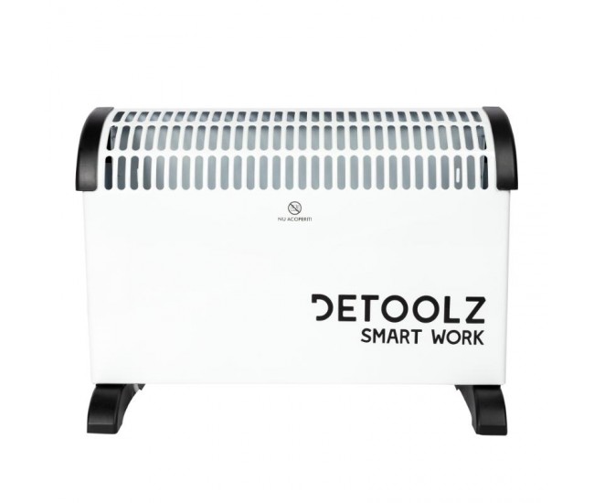 Convector electric detoolz, 2kw, 3 trepte de putere, cu termostat reglabil