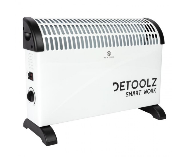 Convector electric detoolz, 2kw, 3 trepte de putere, cu termostat reglabil