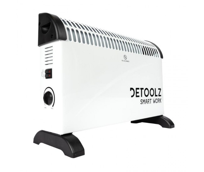 Convector electric detoolz, 2kw, 3 trepte de putere, cu termostat reglabil