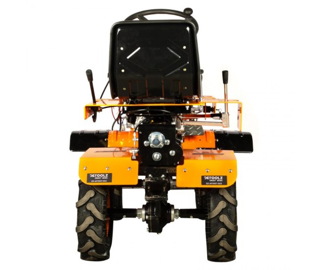 Mini tractor detoolz, 17cp, 530cc, motor pe motorina 4t, 4x4, 4 viteze, pornire electrica, 2 cutii de viteze