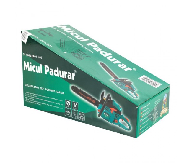 Drujba micul padurar 5500 55cc 3cp 1 lama16 si 1 lant, pornire rapida