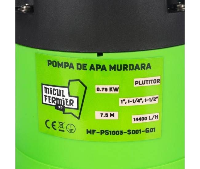 Pompa apa murdara cu plutitor, 750w, 14400l/h, 7.5m