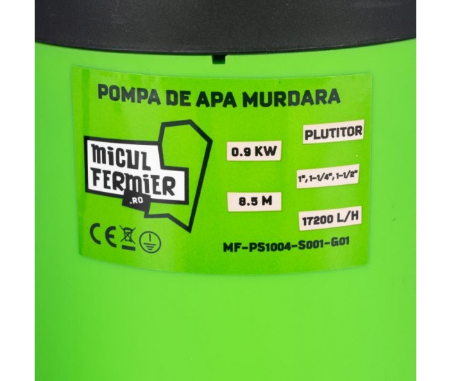 Pompa apa murdara cu plutitor, 900w, 17200l/h, 8.5m