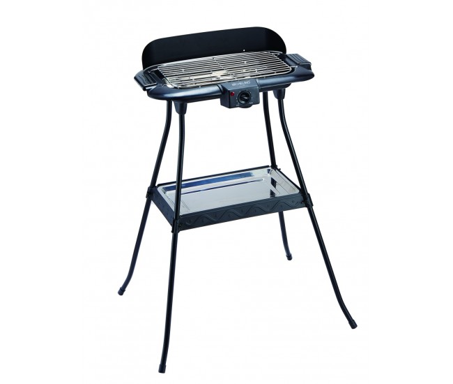 Gratar electric 2 in 1 MICHELINO 74372, 2000W, suprafata 38x22cm, termostat, temperatura reglabila, cromat