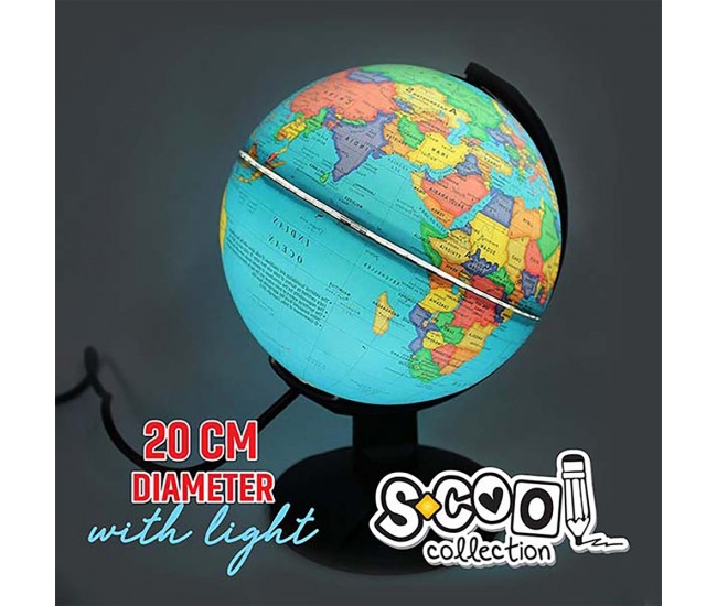 Glob pamantesc cu lumina, 20 cm - S-COOL