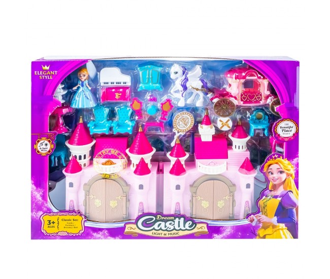 Castel muzical, cu figurina + accesorii