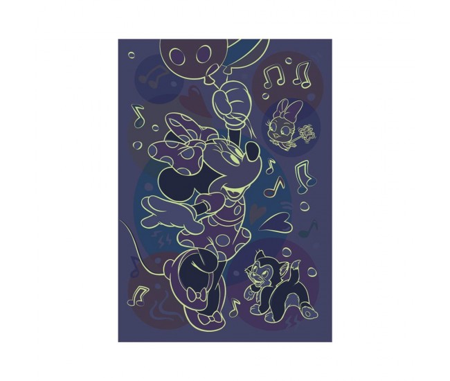 Puzzle neon Minnie, 100 piese - DINO TOYS