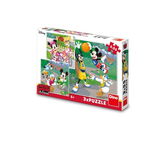 Puzzle Mickey si Minnie, 3x55 piese - DINO TOYS