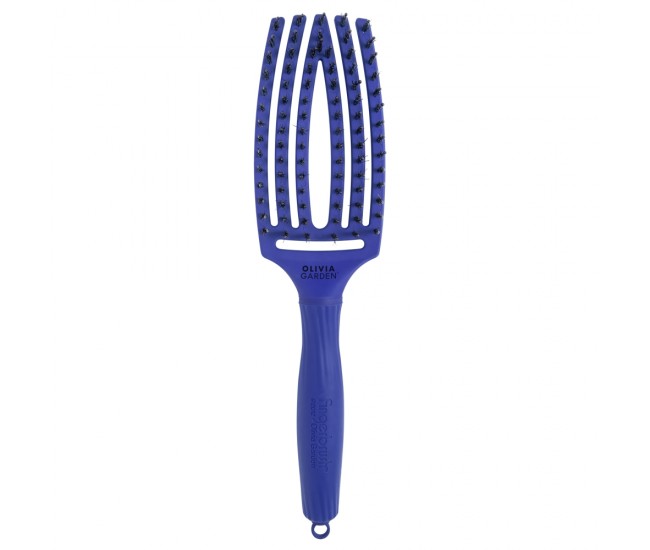 Olivia Garden perie finger brush medium cu păr mistreț blue jeans – olivia garden