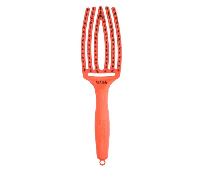 Olivia Garden perie finger brush medium cu păr mistreț orange dream – olivia garden