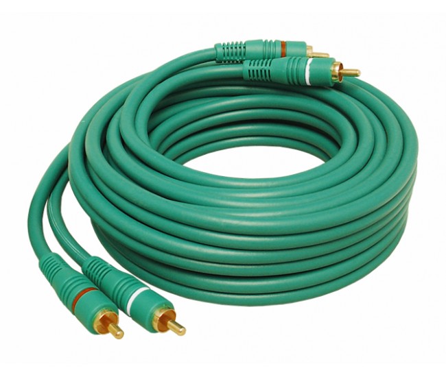 Cablu 2rca la 2rca 1,5m verde 4.0x8mm