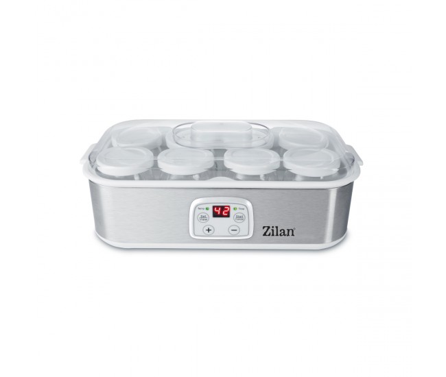 Aparat pentru facut iaurt zilan zln6104 gri, afisaj led, timer, termostat reglabil