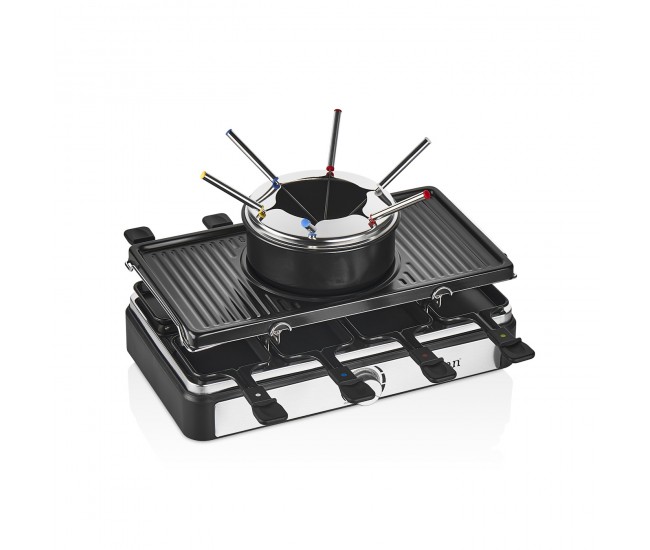 Gratar electric cu fondue zilan zln8856, raclette, putere 1400 w, indicator luminos