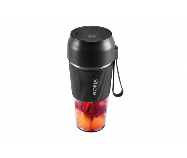 Aparat portabil floria zln1719 pentru suc reincarcabil, capacitate 300 ml, putere 50w, lame din otel inoxidabil, negru