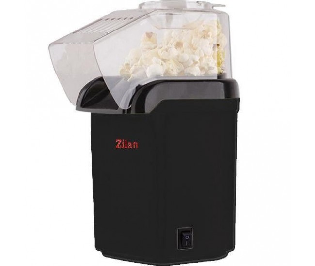 Aparat pentru popcorn zilan zln-8045,negru putere 1200w, sistem cu jet de aer cald,